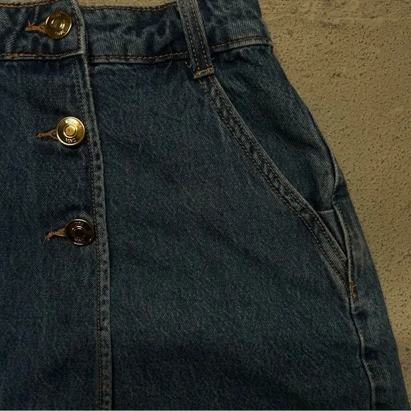 Zara Denim Faux Wrap Skort - Picture 6 of 14